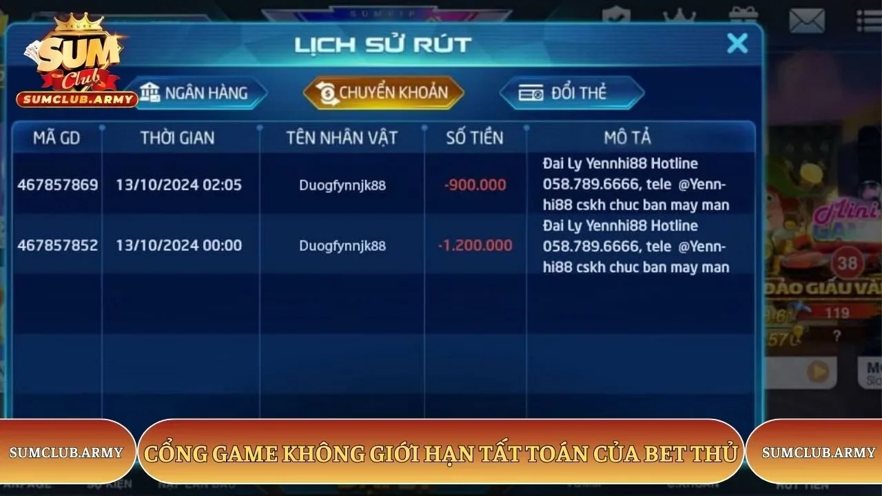 Cổng game không giới hạn tất toán của bet thủ